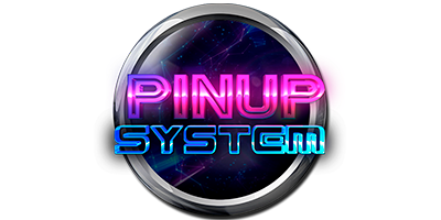 Pinup fronted pinball logo