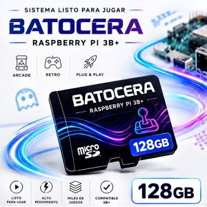 Batocera 128gb para raspberry pi3b+ de 128gb