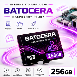 Sistema batocera para raspberry pi 3 con 256gb