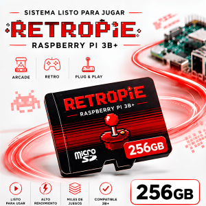 Sistema Retropie para raspberry pi 3 de 128gb