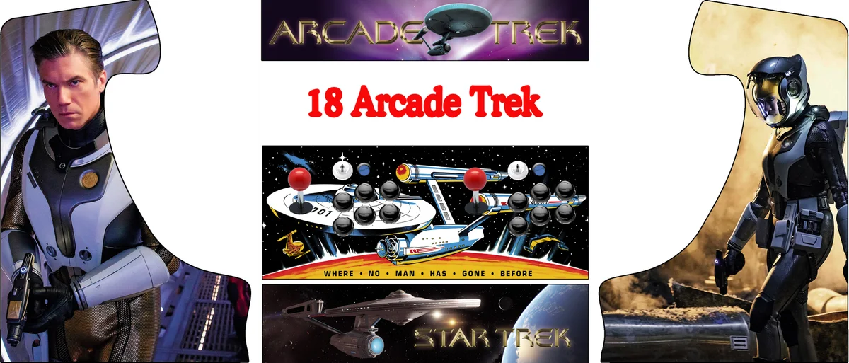 Bartop Danna 18 Arcadetrek — arte completo del vinilo