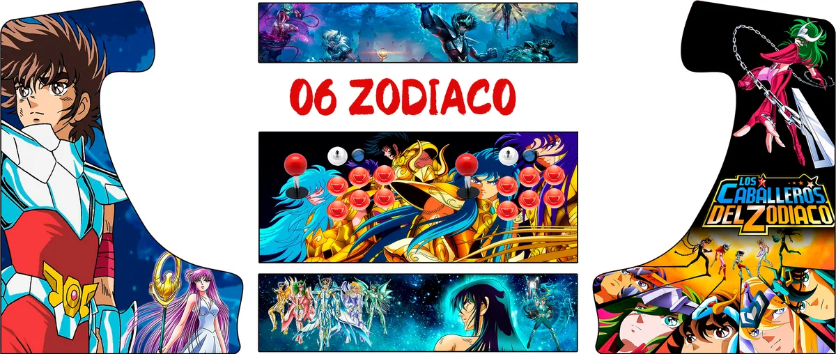 Bartop Danna 06 Caballeros del Zodiaco — arte completo del vinilo