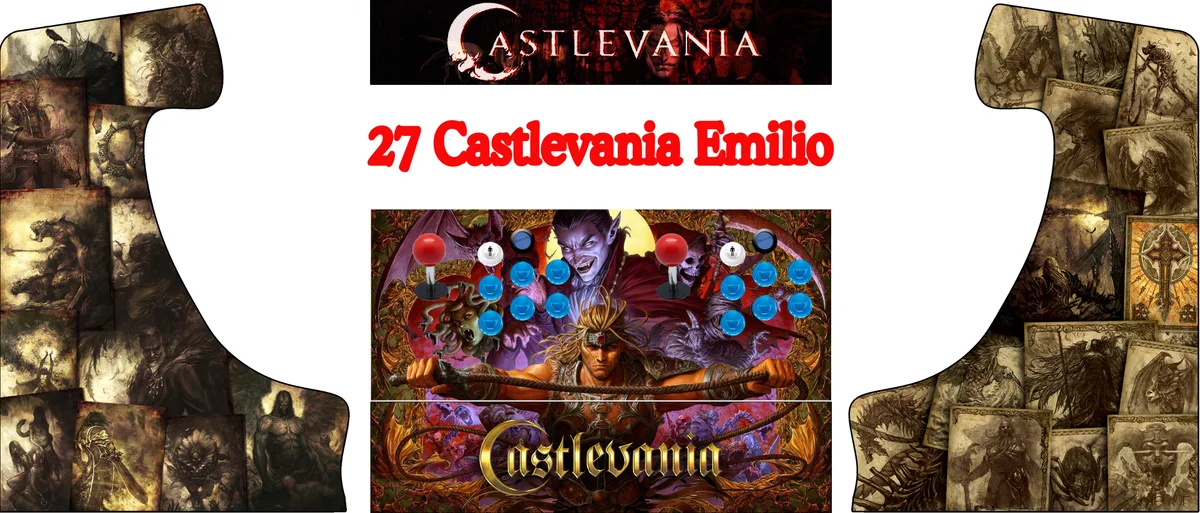 Bartop Danna 27 Castlevania — arte completo del vinilo