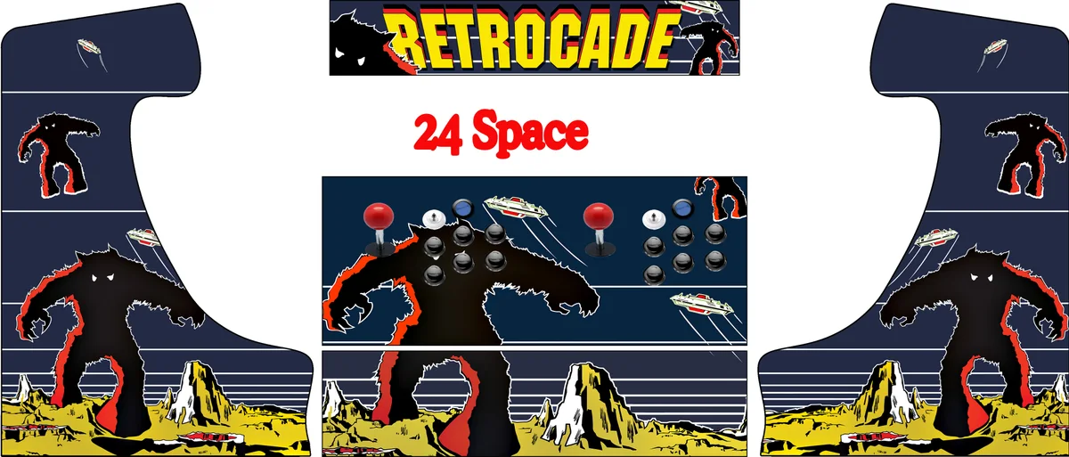 Bartop Danna 24 Space Invaders — arte completo del vinilo