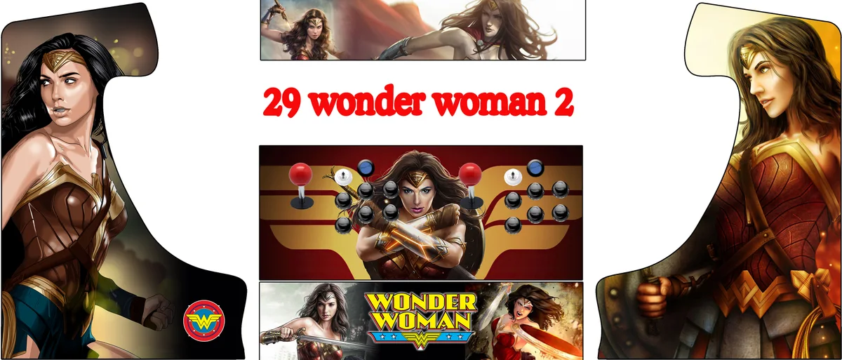 Bartop Danna 29 Wonder Woman 2 — arte completo del vinilo