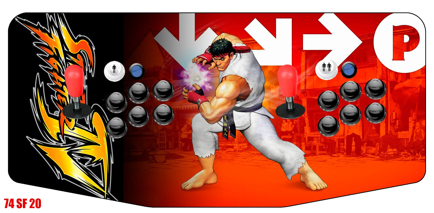 Vinilo Consola Kissa 74 Street Fighter 20