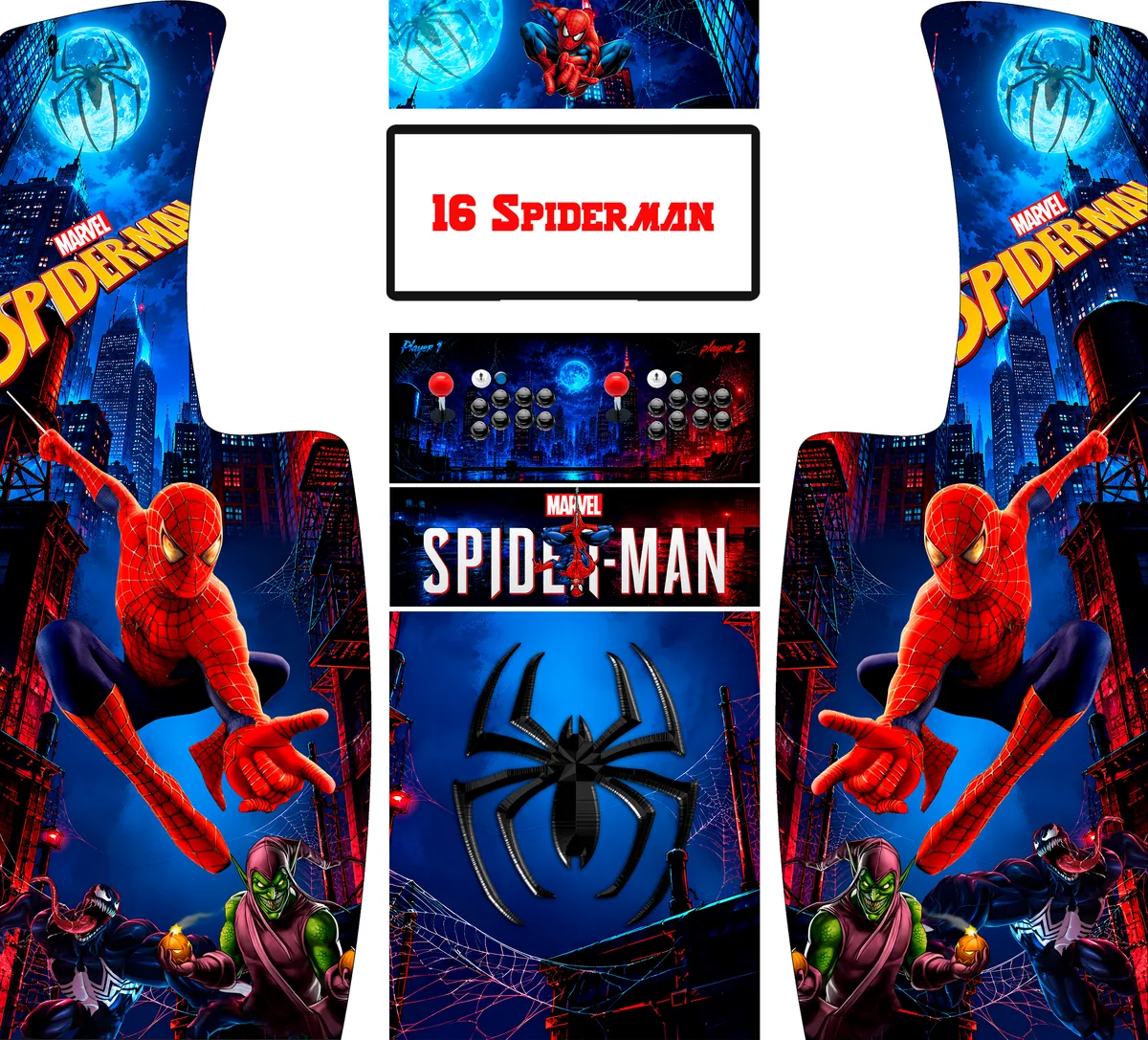 Recreativa Sanura 14 Spiderman — arte completo del vinilo