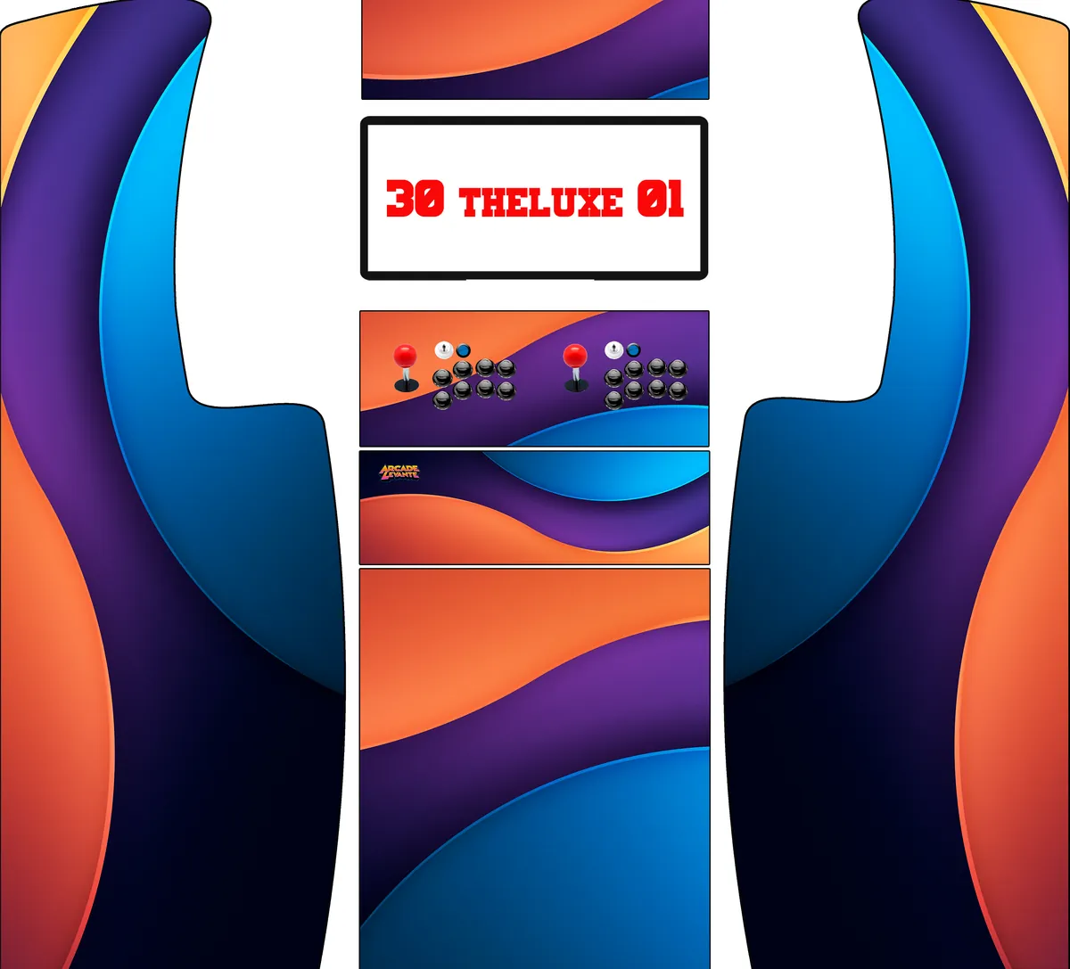 Máquina arcade de Theluxe — vinilo 30 Theluxe 01 para Recreativa Sanura