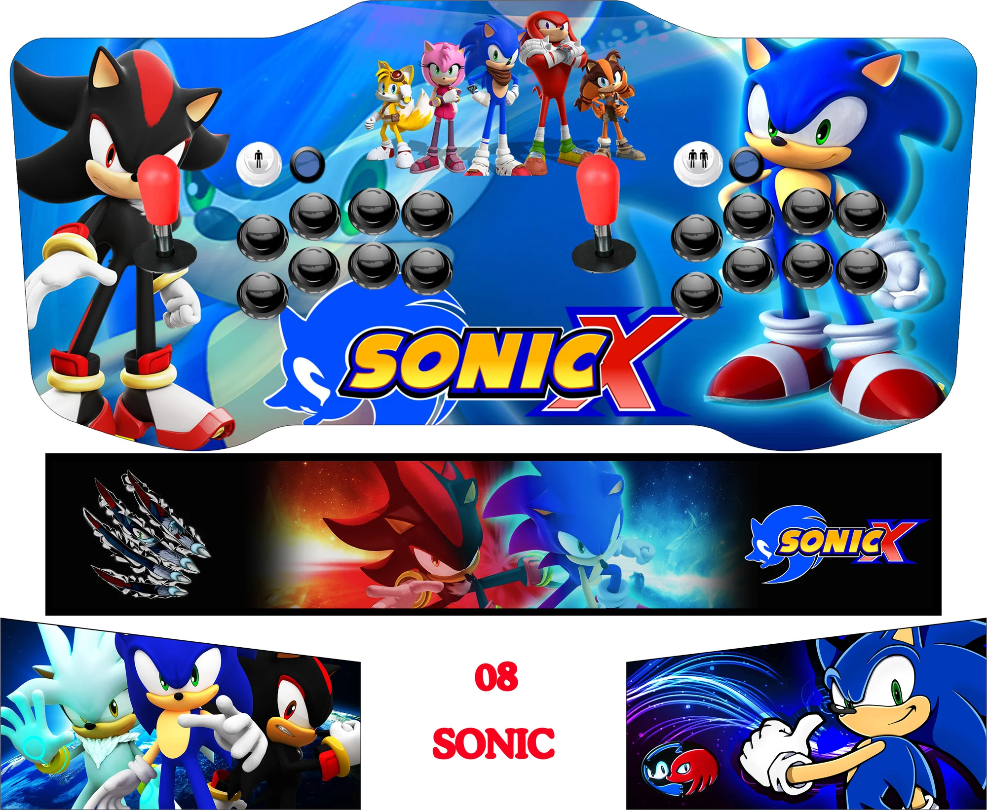 Vinilo Consola Superpro 08 Sonic